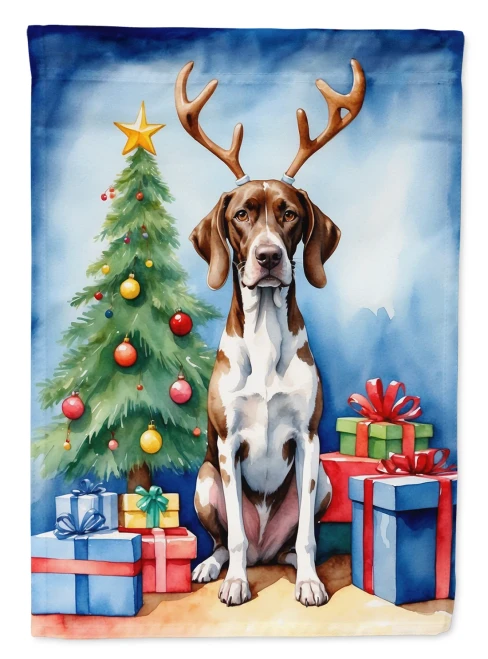 Holiday Reindeer Pointer House Flag