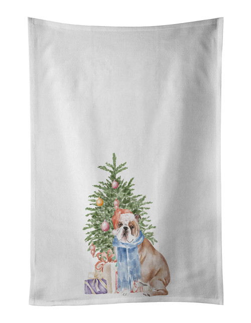 Christmas Bulldog Kitchen Towel - Set of 2