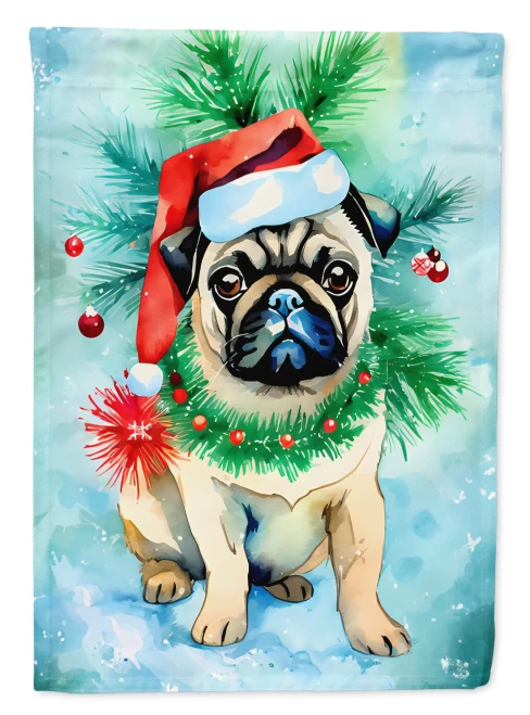Christmas Pug Flag
