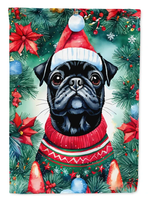 Christmas Pug Flag