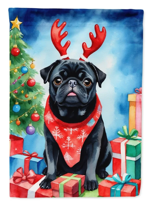 Christmas Pug Flag