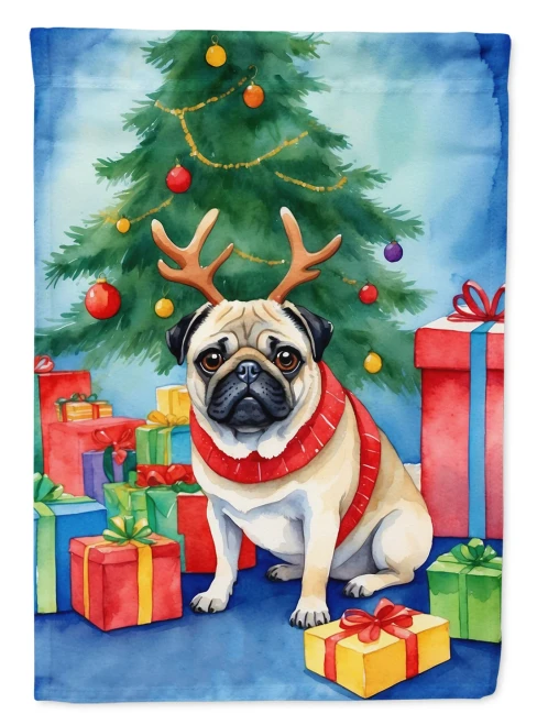 Christmas Pug Flag