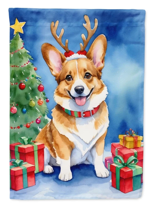 Corgi Christmas Flag