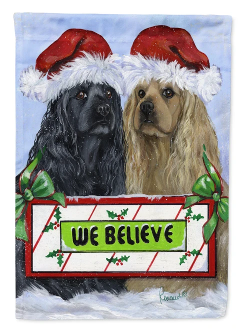 Christmas Cocker Spaniel Dog Flag