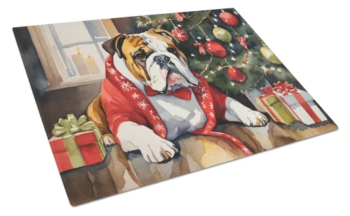 Christmas Bulldog Cutting Board