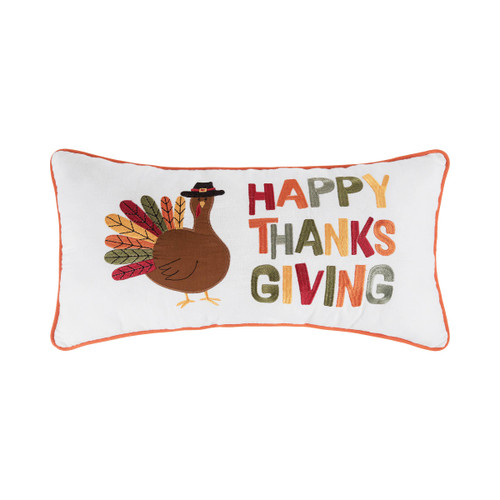 Happy Thanksgiving - Turkey Throw Pillow