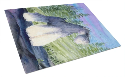 Evergreen Schnauzer Glass Cutting Board