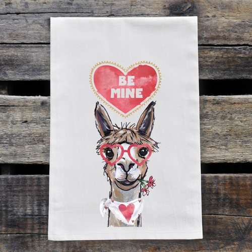 Be Mine - Alpaca Valentine Kitchen Towel Be Mine - Alpaca Valentine Kitchen Towel