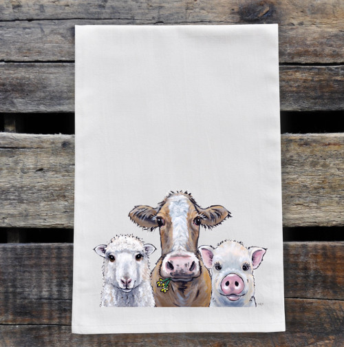 Farm Animal Trio Kitchen Towel