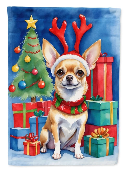 Holiday Reindeer Chihuahua Garden Flag