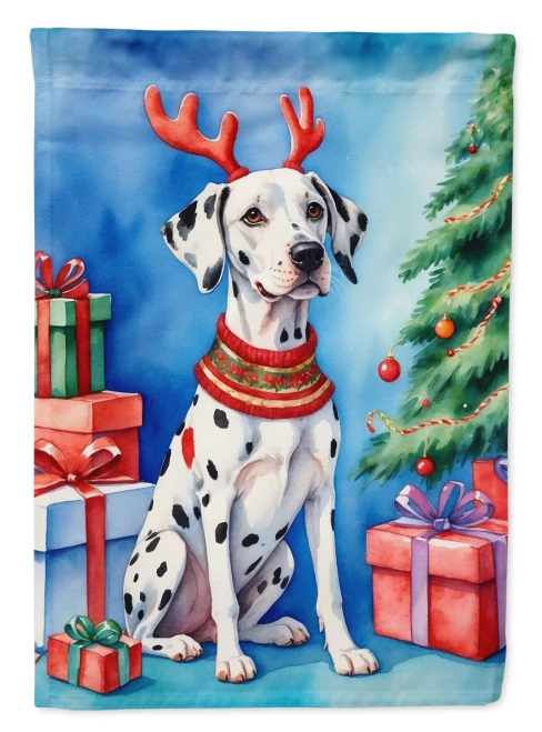 Holiday Reindeer Dalmatian Garden Flag