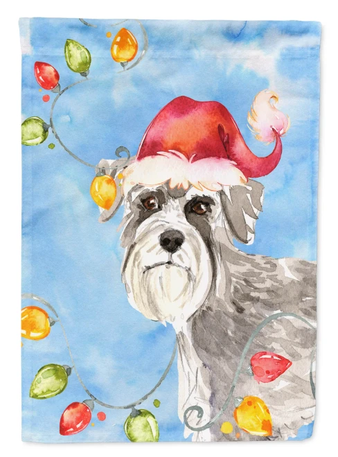 Schnauzer Christmas Garden Flag