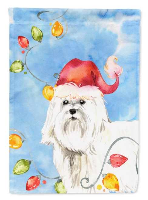 Maltese Christmas Garden Flag