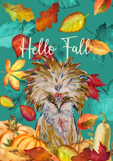 Chicken Fall Garden Flag
