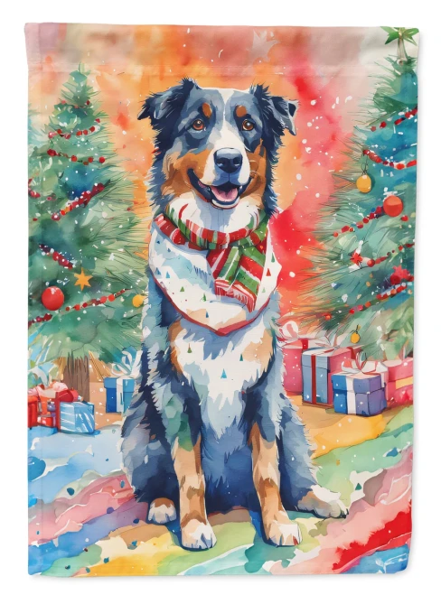 Christmas Australian Shepherd Flag