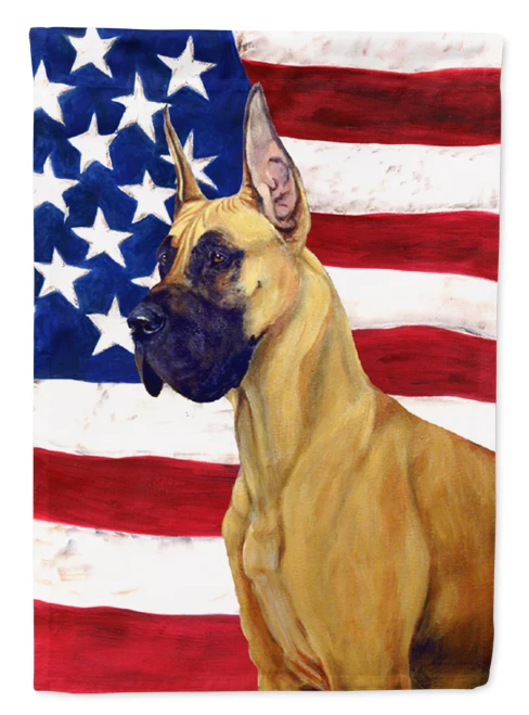 Patriotic Great Dane Flag