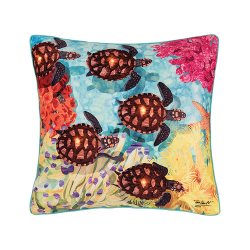Baby Sea Turtle Throw Pillow - with LED