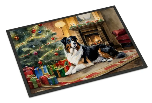 Australian Shepherd Christmas Doormat