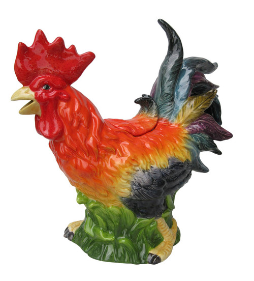 Colorful Rooster Shaped Teapot