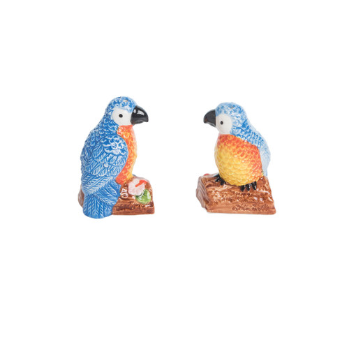 Blue Parrot Salt & Pepper Shakers