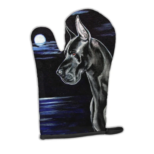 Moonlit Black Great Dane Oven Mitt