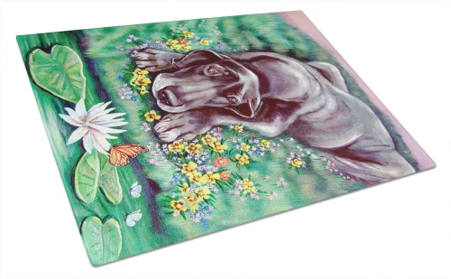 Great Dane & Butterfly Glass Cutting Board