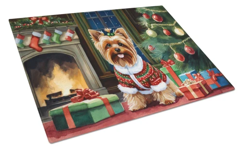 Christmas Yorkie Cutting Board