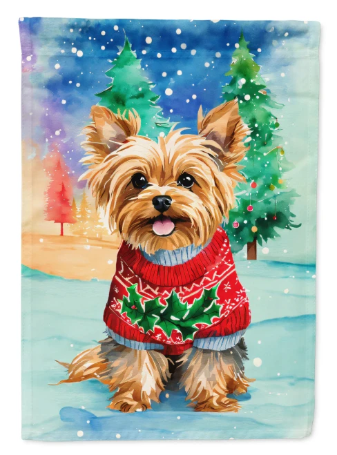 Christmas Yorkie Flag