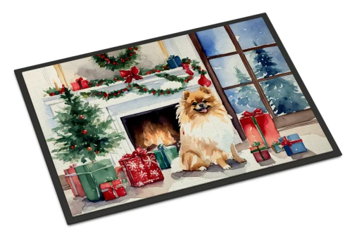 Christmas Pomeranian Dog Doormat