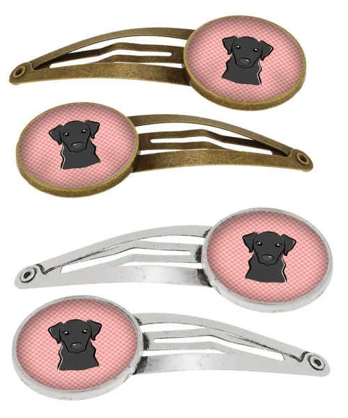 Chic Pink - Black Lab Hair Clip Set