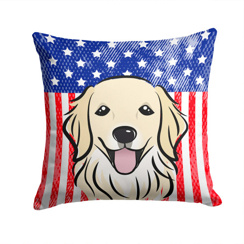 Patriotic Golden Retriever Pillow