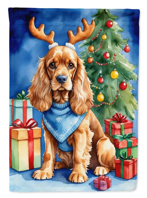 Christmas Cocker Spaniel Dog House Flag