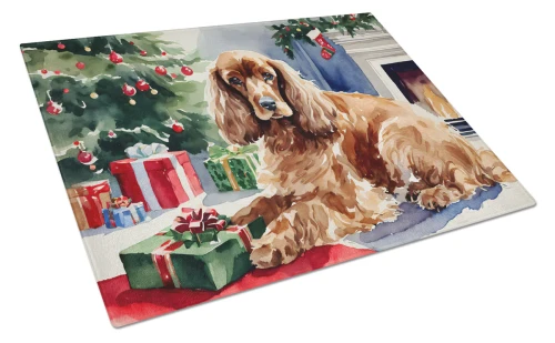 Christmas Cocker Spaniel Dog Cutting Board