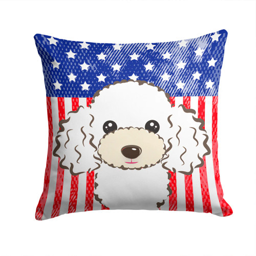 Patriotic Poodle Throw Pillow - Indoor/Outdoor