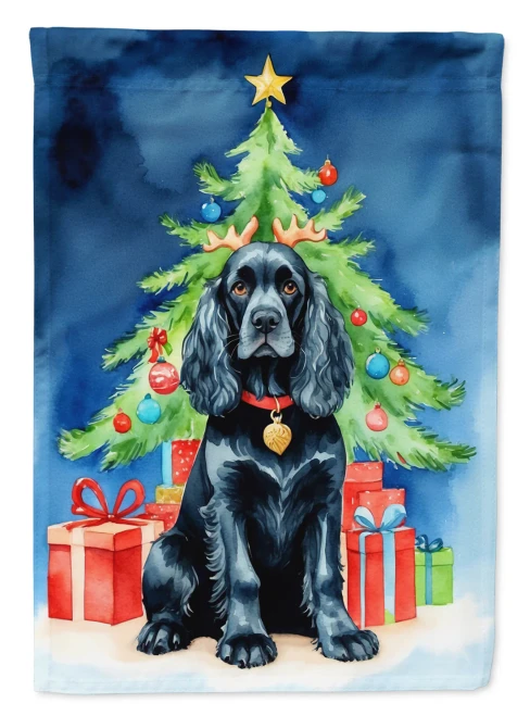 Christmas Cocker Spaniel Flag