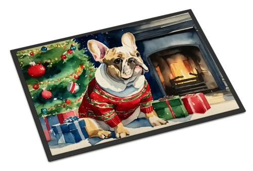 Christmas French Bulldog Doormat