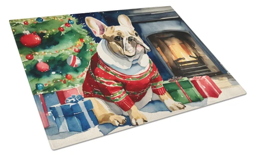 Christmas French Bulldog Cutting Board