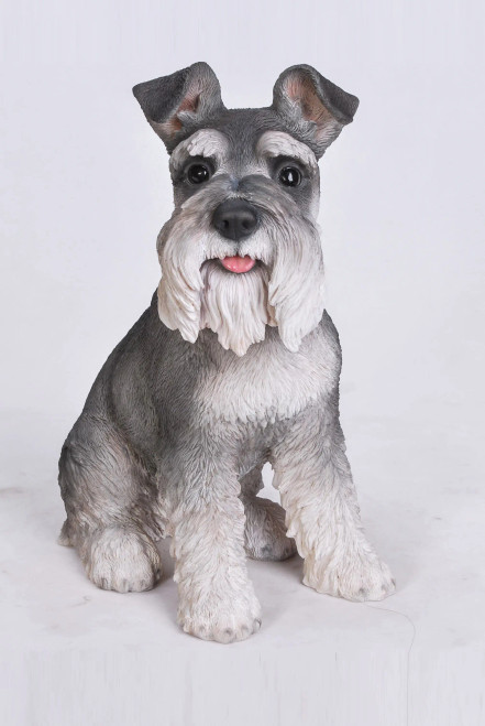 Gray Schnauzer Statue