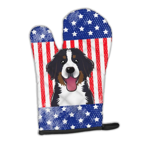 Patriotic Bernese Mountain Dog Oven Mitt