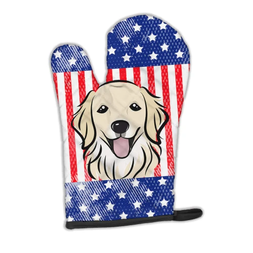 Patriotic Golden Retriever Oven Mitt