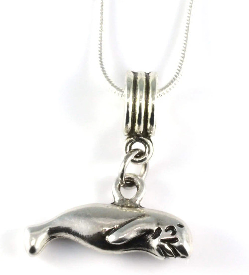 Silver Manatee Necklace