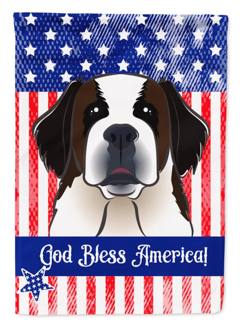 Patriotic Saint Bernard Flag