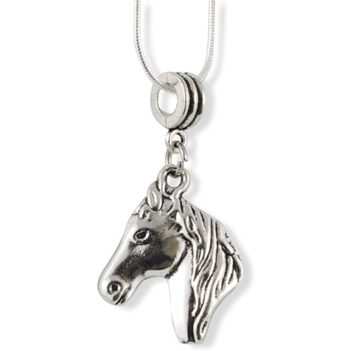 Silver Horse Head Necklace