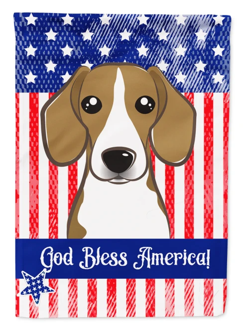 Patriotic Beagle Garden Flag