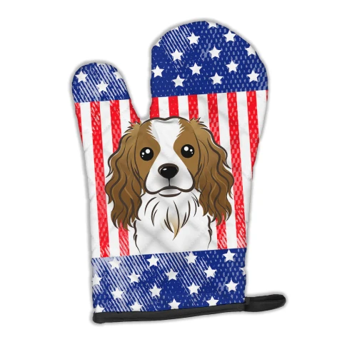 Patriotic Cavalier Spaniel Oven Mitt