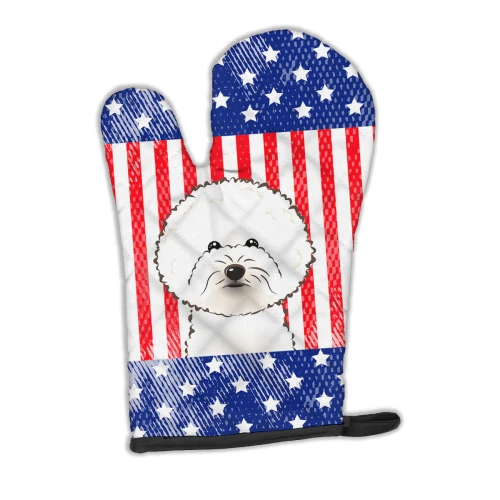Patriotic Bichon Oven Mitt