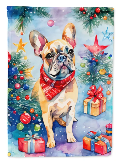 Christmas French Bulldog Flag