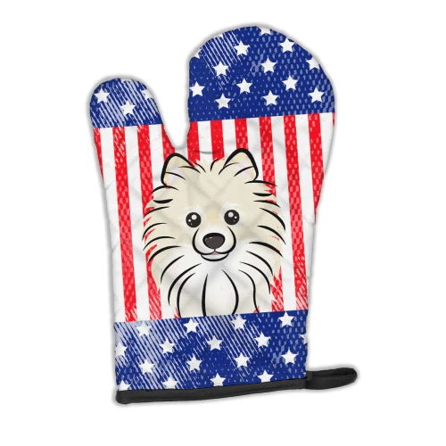 Patriotic Pomeranian Oven Mitt