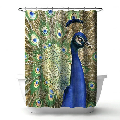 Peacock Feather Shower Curtain