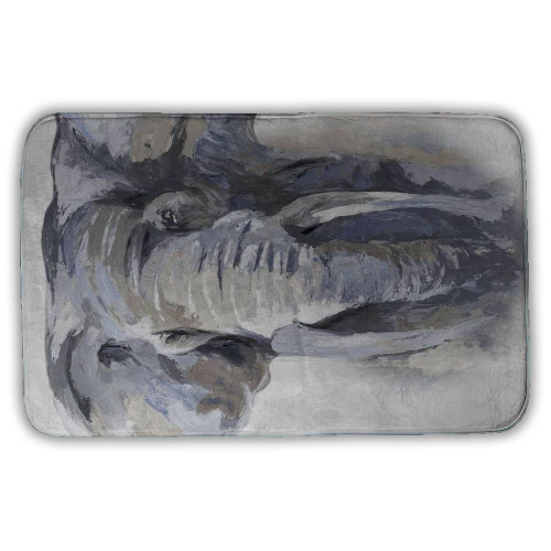 Blue Elephant Bath Mat